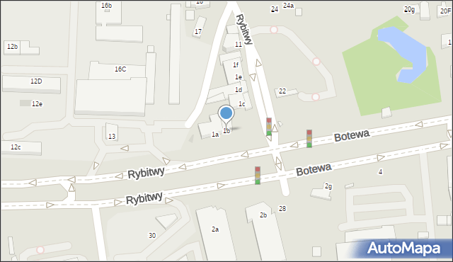 Kraków, Botewa Christo, 1b, mapa Krakowa