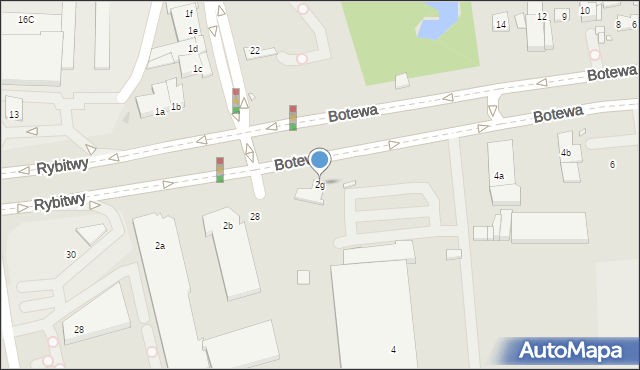 Kraków, Botewa Christo, 2g, mapa Krakowa