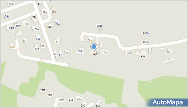 Kraków, Bogucicka, 104a, mapa Krakowa