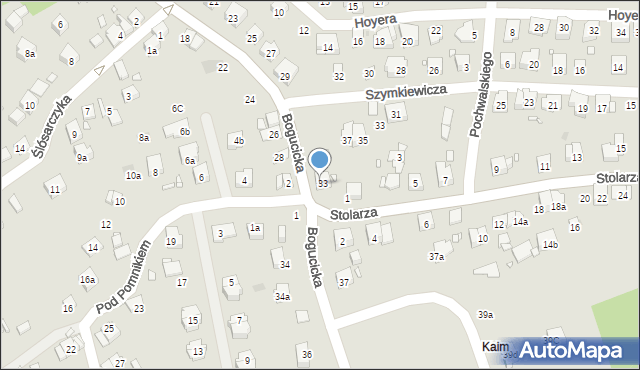 Kraków, Bogucicka, 33, mapa Krakowa