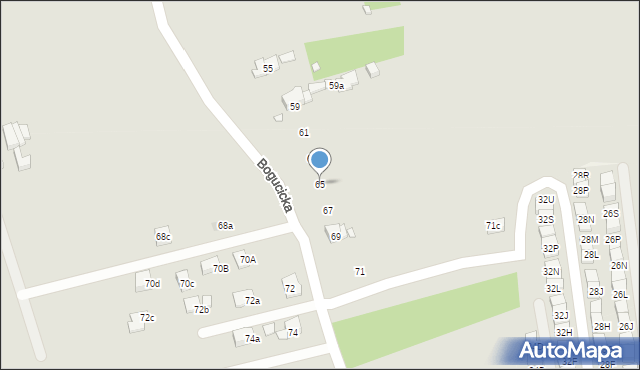 Kraków, Bogucicka, 65, mapa Krakowa