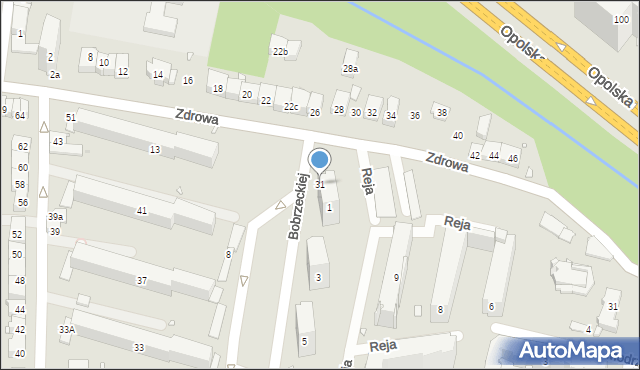 Kraków, Bobrzeckiej Marii, 31, mapa Krakowa