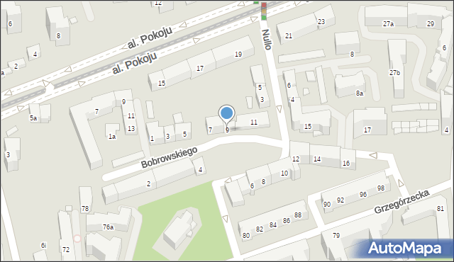 Kraków, Bobrowskiego Stefana, 9, mapa Krakowa