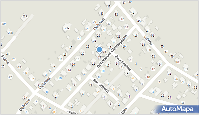 Krapkowice, Bohaterów Westerplatte, 13, mapa Krapkowice