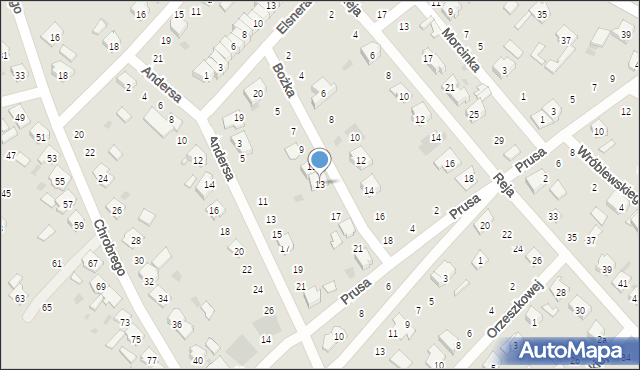 Krapkowice, Bożka Arki, 13, mapa Krapkowice