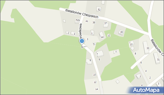 Kroczyce, Borowikowa, 6, mapa Kroczyce