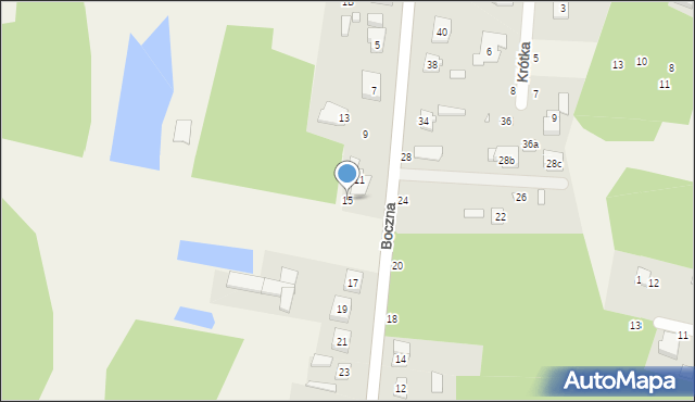 Królewiec, Boczna, 15, mapa Królewiec