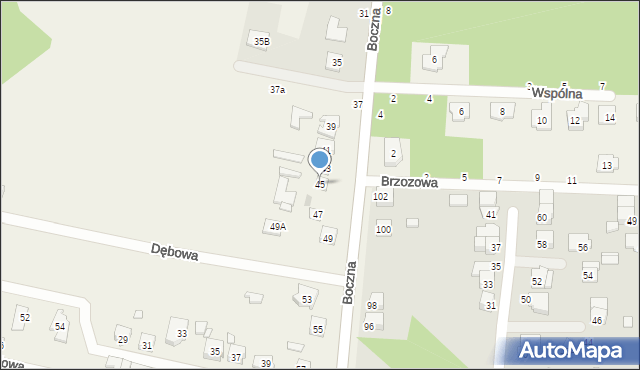 Królewiec, Boczna, 45, mapa Królewiec