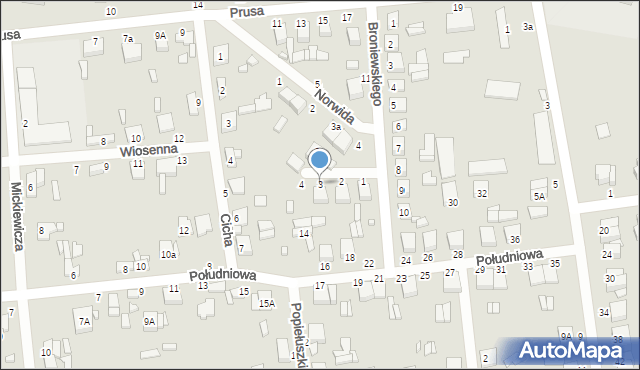 Krośniewice, Boczna, 3, mapa Krośniewice