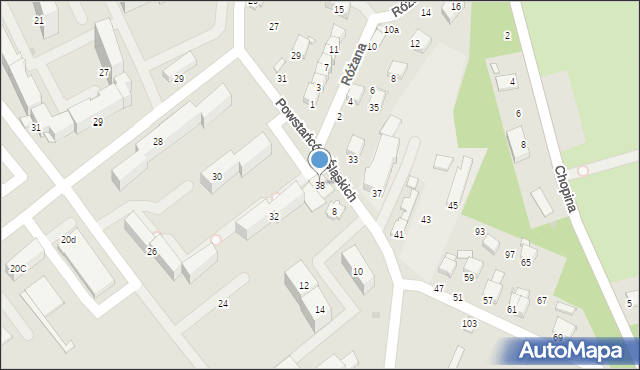 Krosno, Bohaterów Westerplatte, 38, mapa Krosna