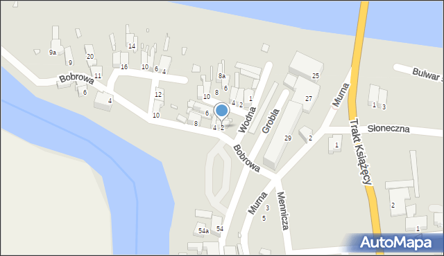 Krosno Odrzańskie, Bobrowa, 2, mapa Krosno Odrzańskie
