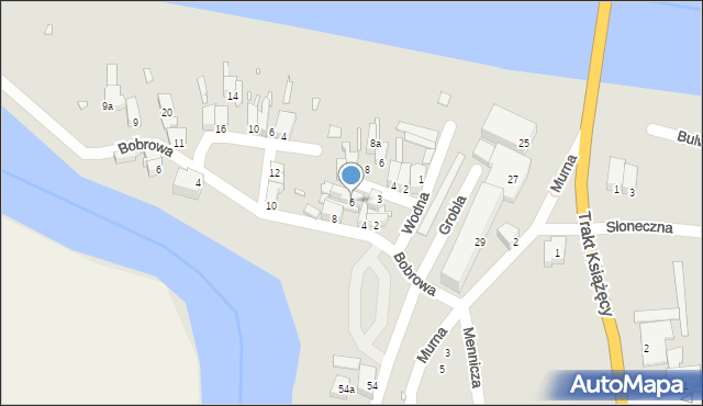 Krosno Odrzańskie, Bobrowa, 6, mapa Krosno Odrzańskie