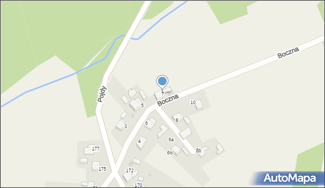 Książenice, Boczna, 7, mapa Książenice