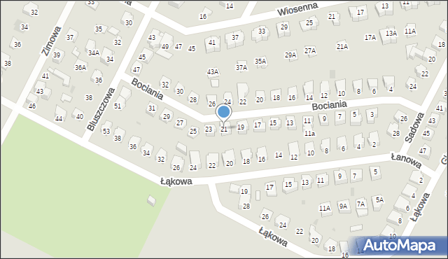 Kutno, Bociania, 21, mapa Kutno