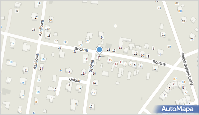 Kutno, Boczna, 17, mapa Kutno