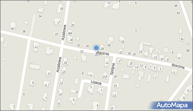 Kutno, Boczna, 21, mapa Kutno