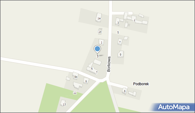 Łańce, Borek, 3, mapa Łańce