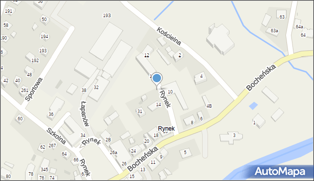 Łapanów, Bocheńska, 10, mapa Łapanów