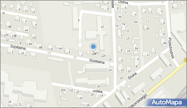 Łapy, Bohaterów Westerplatte, 12B, mapa Łapy