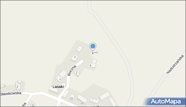 Lasaki, Boczna, 6, mapa Lasaki