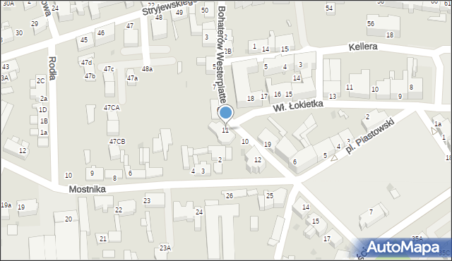 Lębork, Bohaterów Westerplatte, 11, mapa Lębork