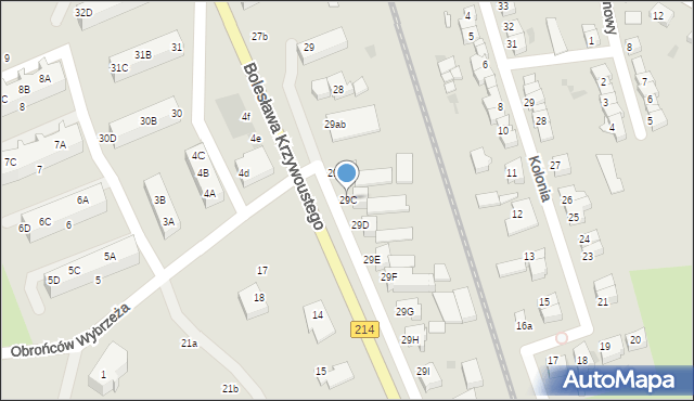 Lębork, Bolesława Krzywoustego, 29C, mapa Lębork