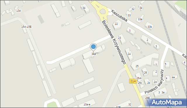 Lębork, Bolesława Krzywoustego, 34a, mapa Lębork