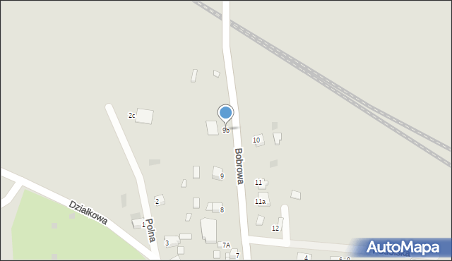 Legnica, Bobrowa, 9b, mapa Legnicy