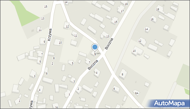 Lemierzyce, Boczna, 9, mapa Lemierzyce