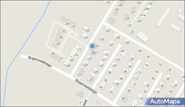 Leszno, Bojanowskiego Edmunda, 128, mapa Leszno