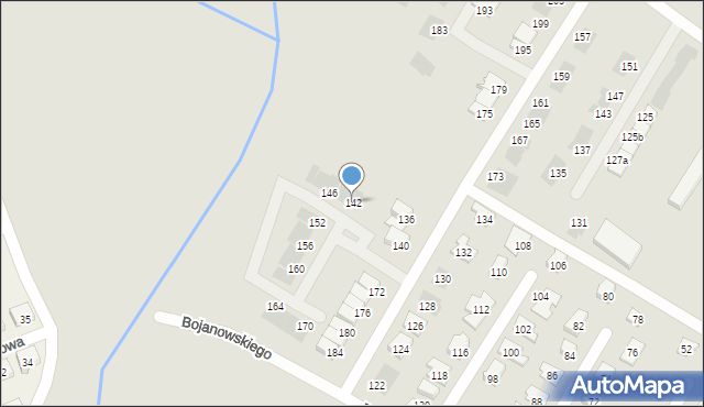 Leszno, Bojanowskiego Edmunda, 142, mapa Leszno