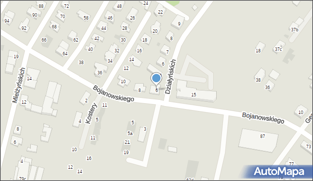 Leszno, Bojanowskiego Edmunda, 6, mapa Leszno