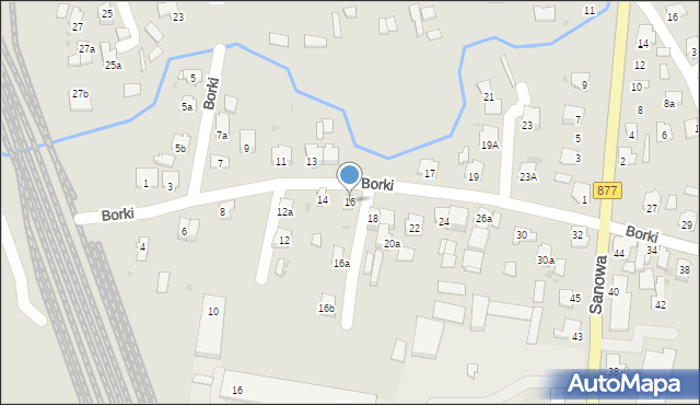 Leżajsk, Borki, 16, mapa Leżajsk