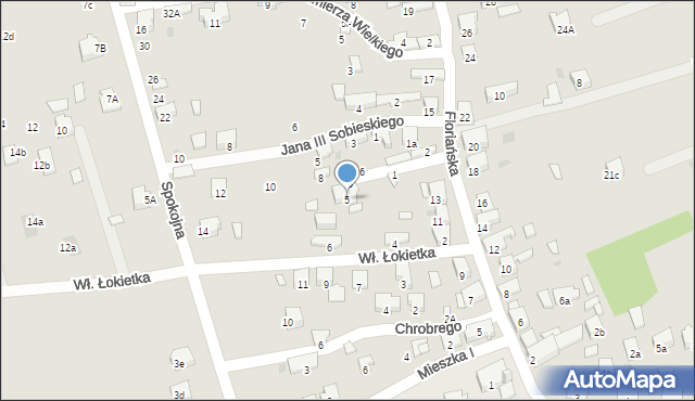 Libiąż, Bolesława Śmiałego, 5, mapa Libiąż