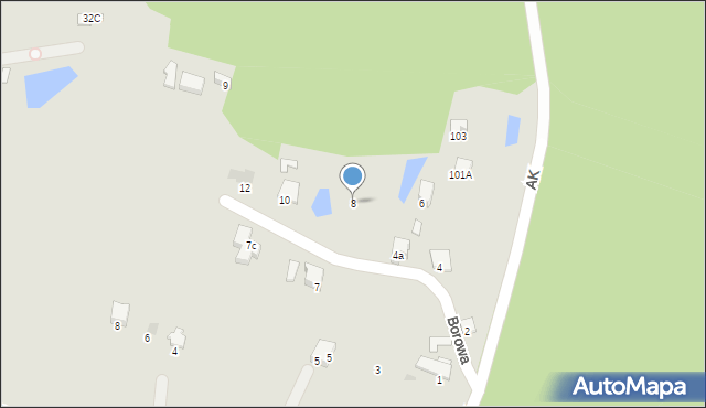 Libiąż, Borowa, 8, mapa Libiąż