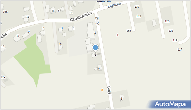 Ligota, Bory, 4, mapa Ligota