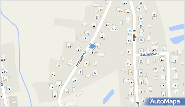 Lipusz, Bohaterów, 8, mapa Lipusz