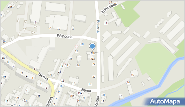 Łobez, Boczna, 24b, mapa Łobez
