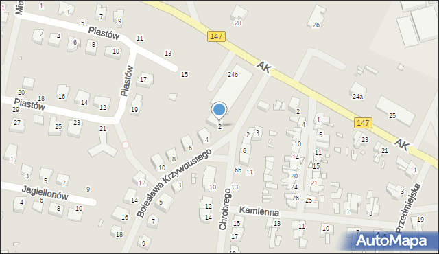 Łobez, Bolesława Krzywoustego, 2, mapa Łobez