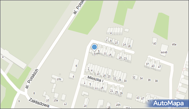 Łódź, Bolesława Krzywoustego, 1, mapa Łodzi