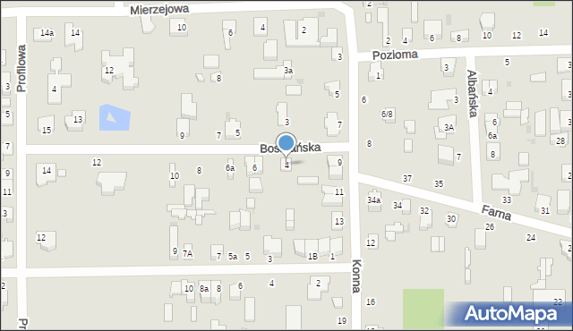 Łódź, Bosmańska, 4, mapa Łodzi