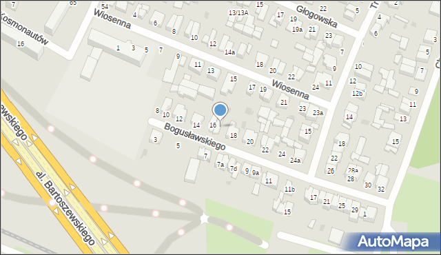 Łódź, Bogusławskiego Wojciecha, 16a, mapa Łodzi