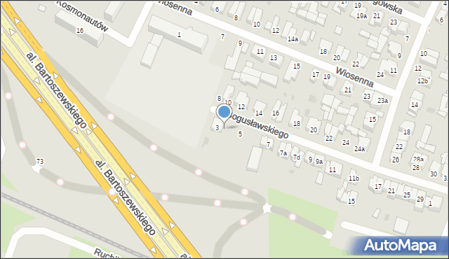 Łódź, Bogusławskiego Wojciecha, 3a, mapa Łodzi