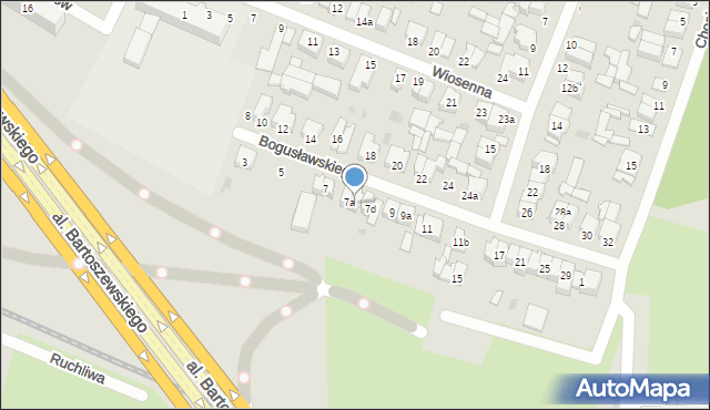 Łódź, Bogusławskiego Wojciecha, 7b, mapa Łodzi