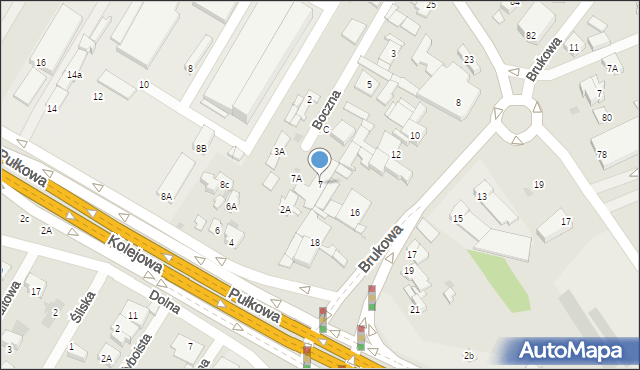 Łomianki, Boczna, 7, mapa Łomianki