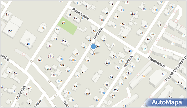 Łomianki, Bołtucia Mikołaja, gen., 23, mapa Łomianki