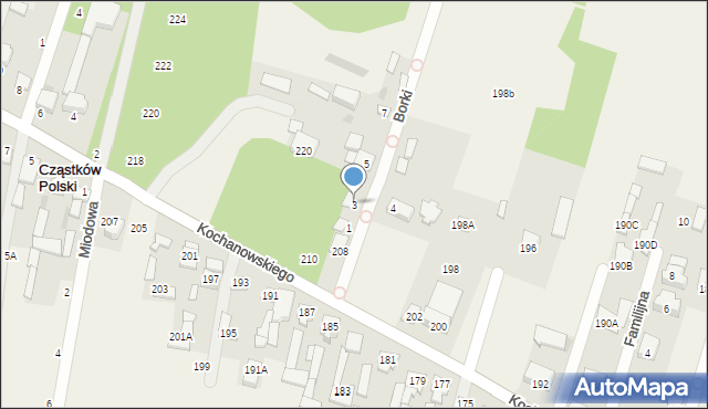 Łomna, Borki, 3, mapa Łomna