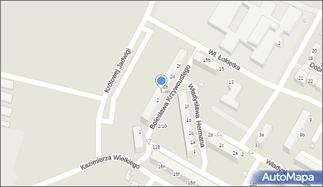 Lubań, Bolesława Krzywoustego, 2a, mapa Lubań