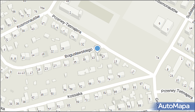 Lublin, Bogusławskiego Wojciecha, 45, mapa Lublina