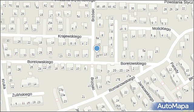 Lublin, Borelowskiego Marcina, płk., 15, mapa Lublina